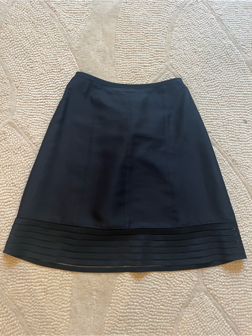 Classic Ann Taylor Black A-Line Statement Skirt